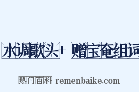 水调歌头+赠宝奄组词是什么意思的图片